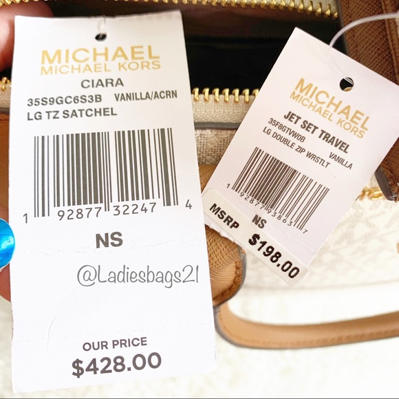 NWT Michael Kors Ciara Satchel & Wristlet - Picture 7 of 8